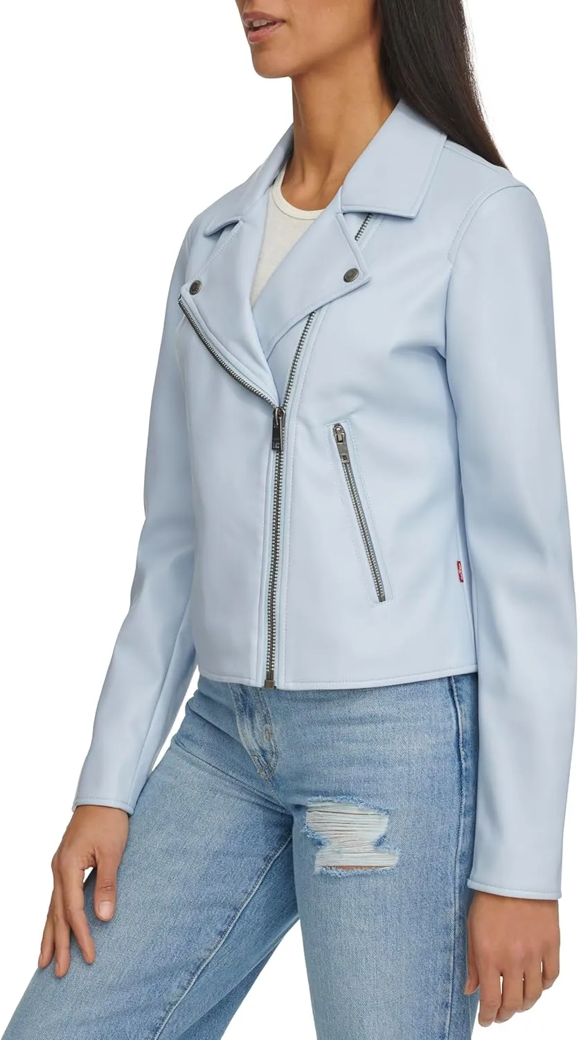 Levi's womens Smooth Faux Leather Moto (Standard and Plus Sizes)