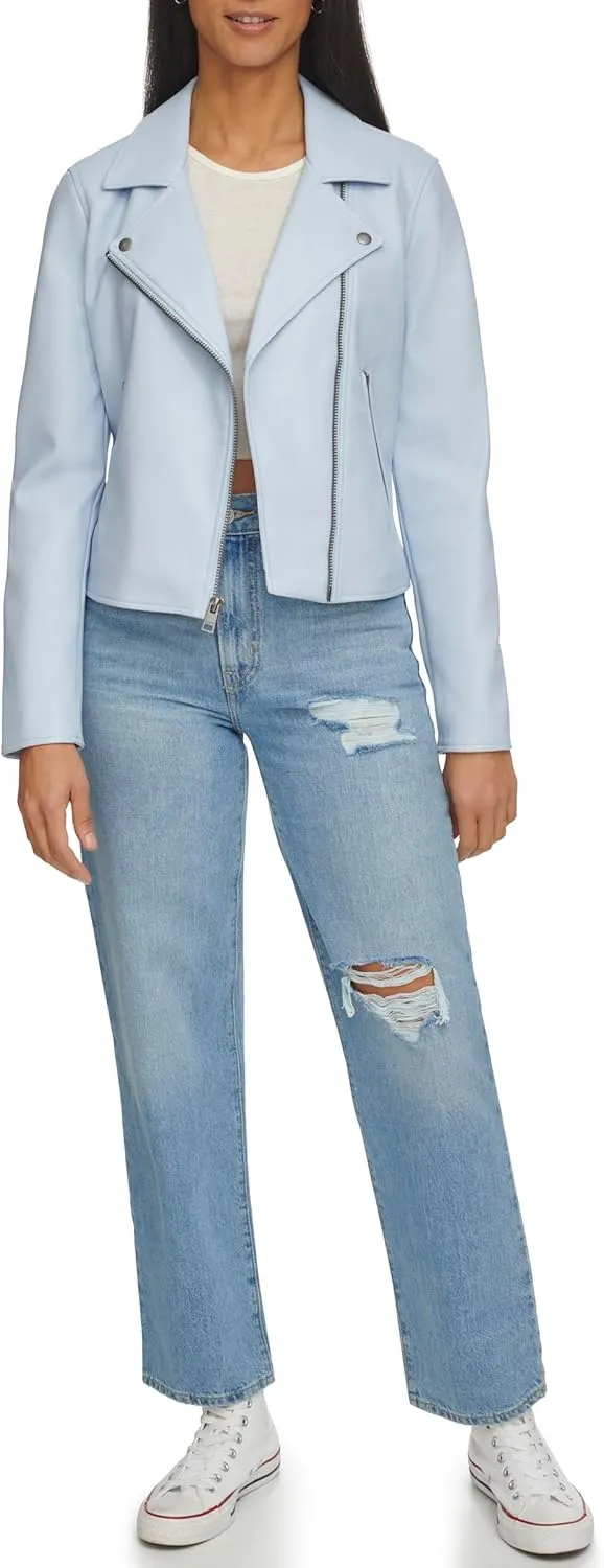 Levi's womens Smooth Faux Leather Moto (Standard and Plus Sizes)