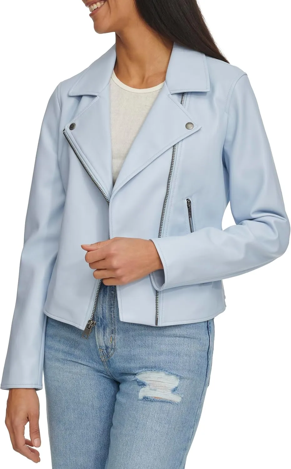 Levi's womens Smooth Faux Leather Moto (Standard and Plus Sizes)