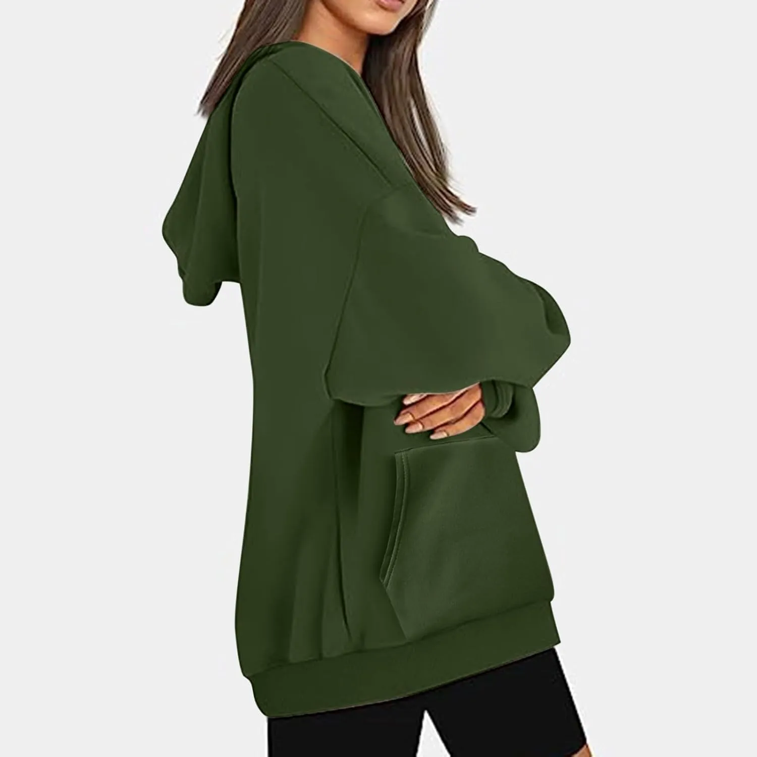 Light Weight Sweatshirt for Women Athletic Fit Workout Sweatshirt Oversized Baggy Pullover Hoodies Hip Hop Streetwear