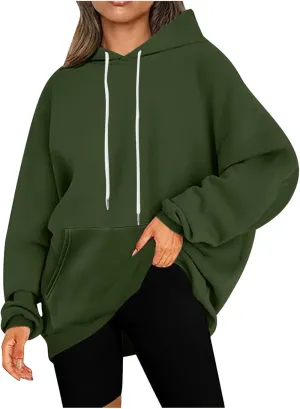Light Weight Sweatshirt for Women Athletic Fit Workout Sweatshirt Oversized Baggy Pullover Hoodies Hip Hop Streetwear