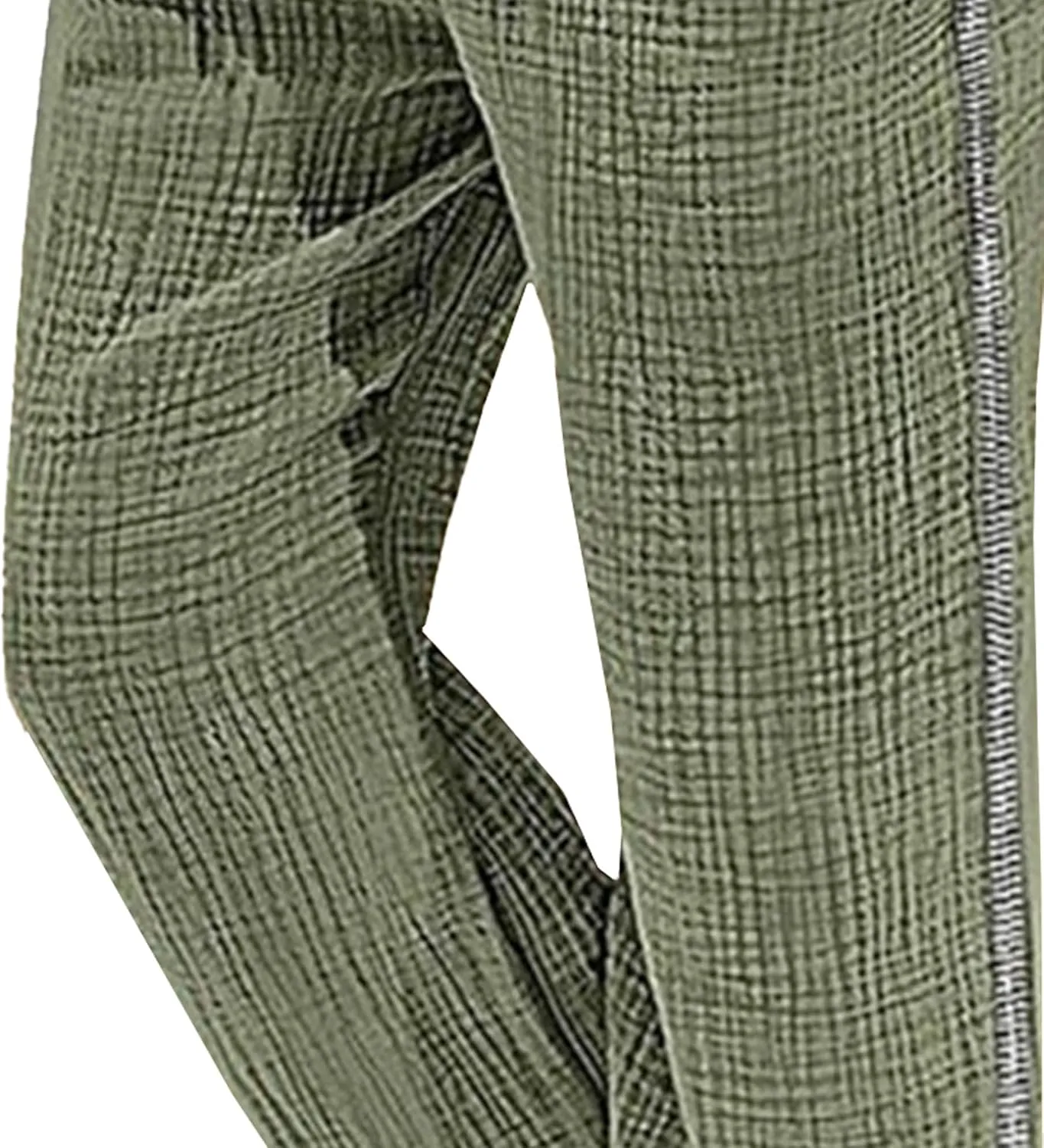 Men's Baggy Casual Elastic Waist Chino Pants Cotton Linen Solid Outdoor Pants Straight Leg Comfort Beach Trousers