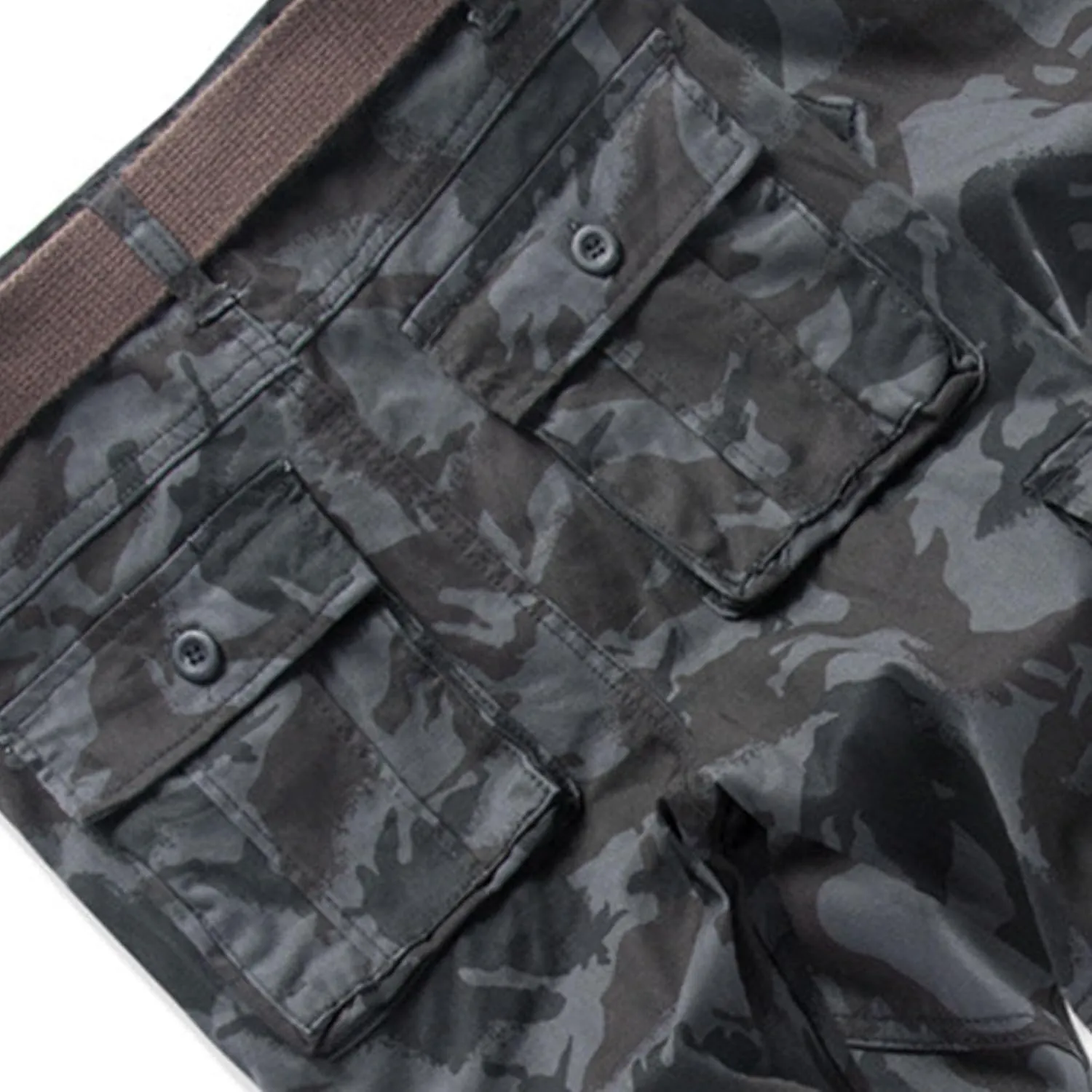 Men's Camo Cargo Pants Trousers Hiking Pants 8 Pocket Plain Comfort Breathable Outdoor Daily Work Pants for Hiking