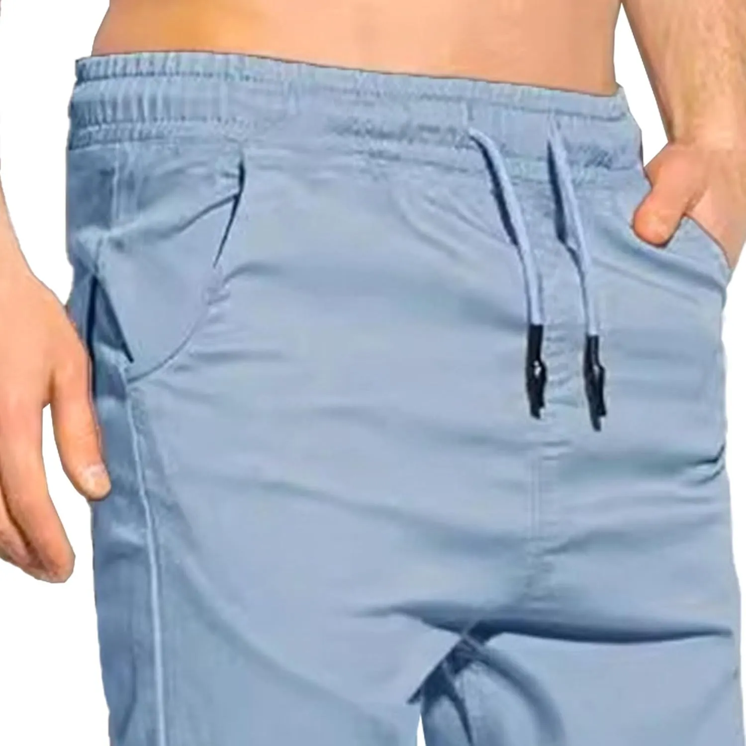 Men's Casual Classic Tactical Pants Slim Fit Soft Twill Pockets Jogger Comfort Hiking Cotton Sweatpants