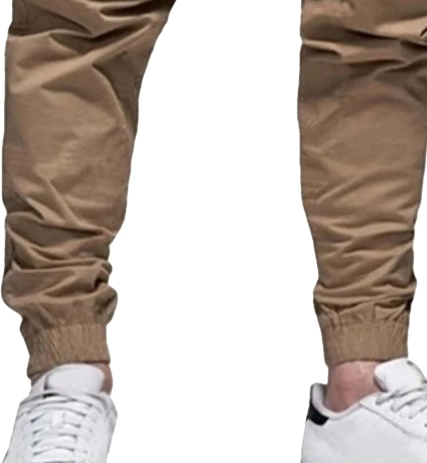 Men's Casual Elastic Waisted Joggers Pants Chino Solid Tapered Hiking Pants Slim Fit Comfort Outdoor Trousers