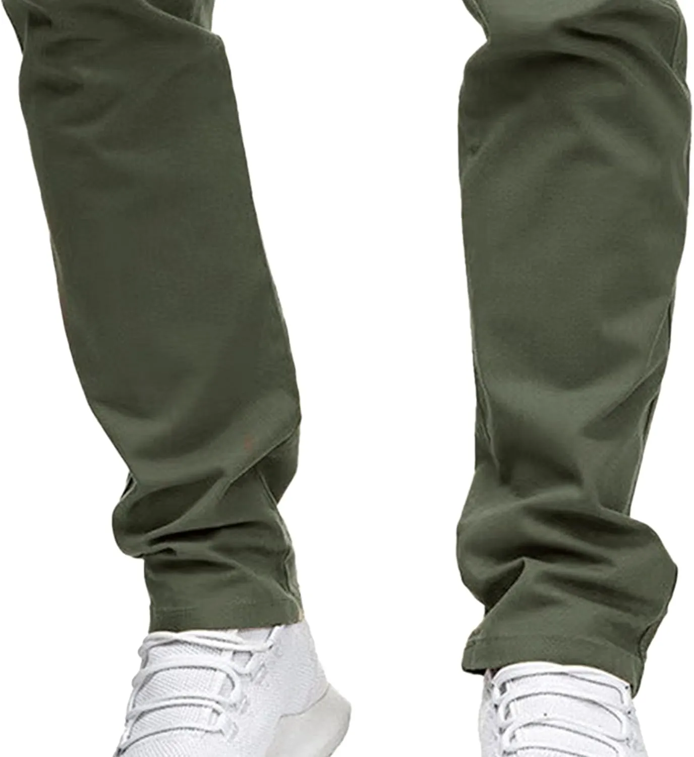 Men's Casual Slim Fit Outdoor Joggers Pants Lightweight Solid Workout Trousers Stretch Comfort Skinny Pants