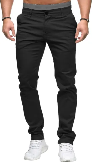 Men's Casual Slim Fit Outdoor Joggers Pants Lightweight Solid Workout Trousers Stretch Comfort Skinny Pants