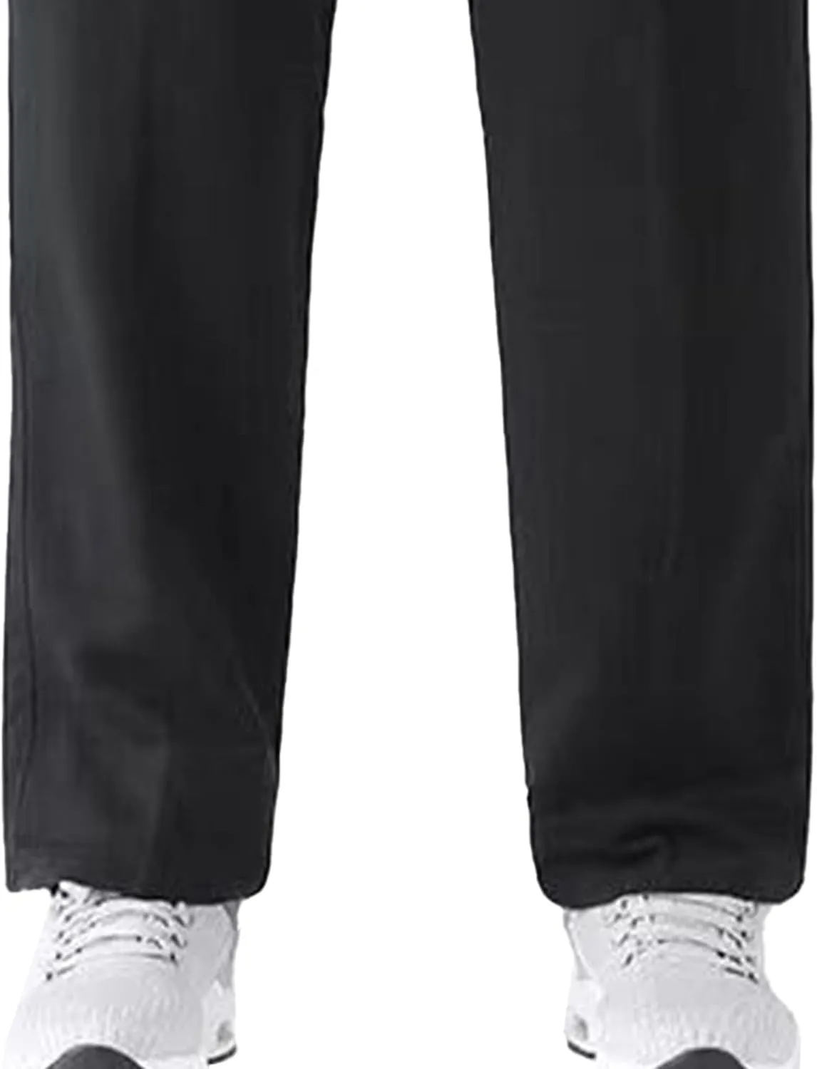 Men's Comfort Stretch Loose Fit Outdoor Pants Basic Straight Leg Lightweight Trousers Solid Elastic Waist Sweatpants