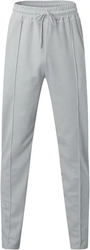 Men's Drawstring Straight Leg Athletic Pants Casual Elastic Waist Outdoor Trousers Comfort Trendy Summer Sweatpants