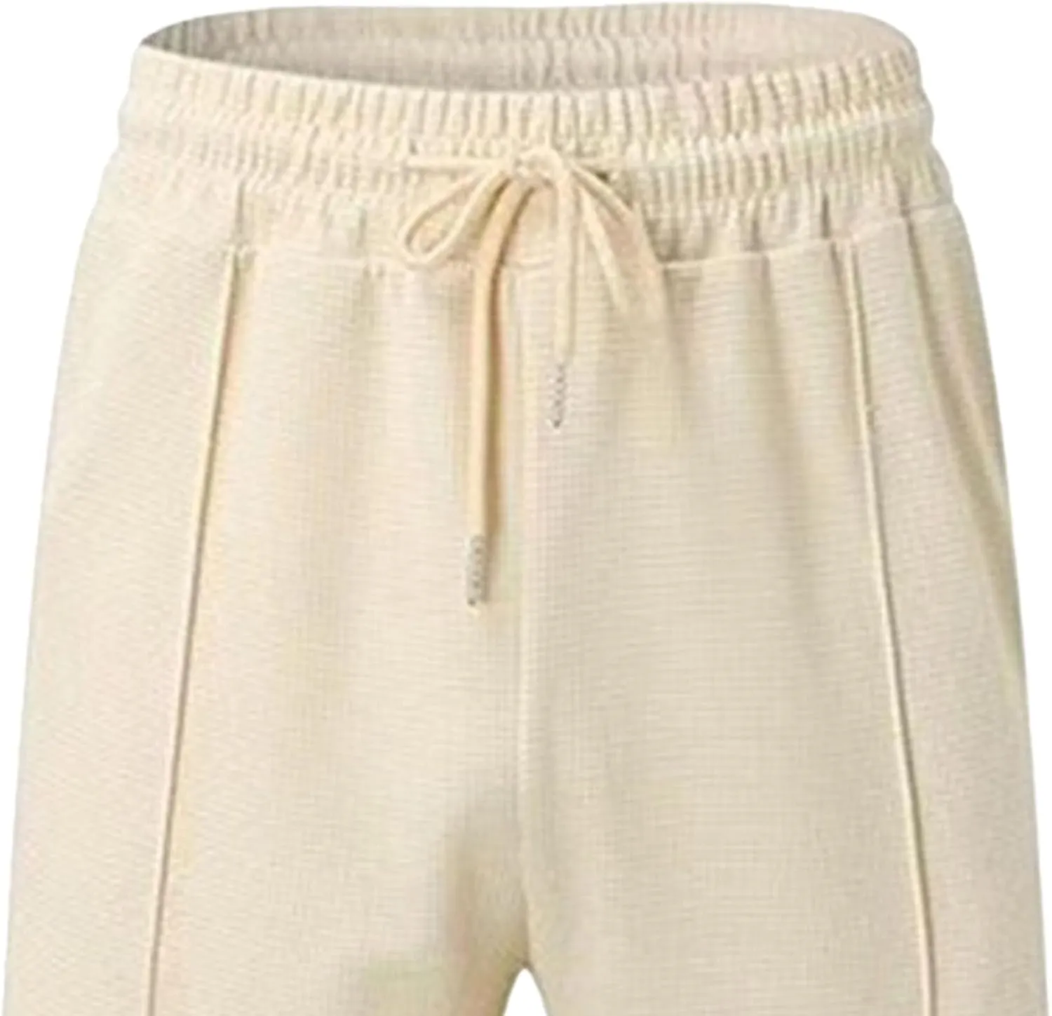 Men's Drawstring Straight Leg Athletic Pants Casual Elastic Waist Outdoor Trousers Comfort Trendy Summer Sweatpants