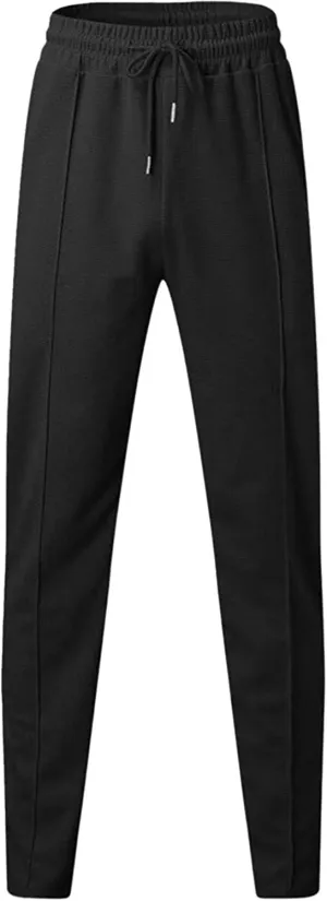 Men's Drawstring Straight Leg Athletic Pants Casual Elastic Waist Outdoor Trousers Comfort Trendy Summer Sweatpants