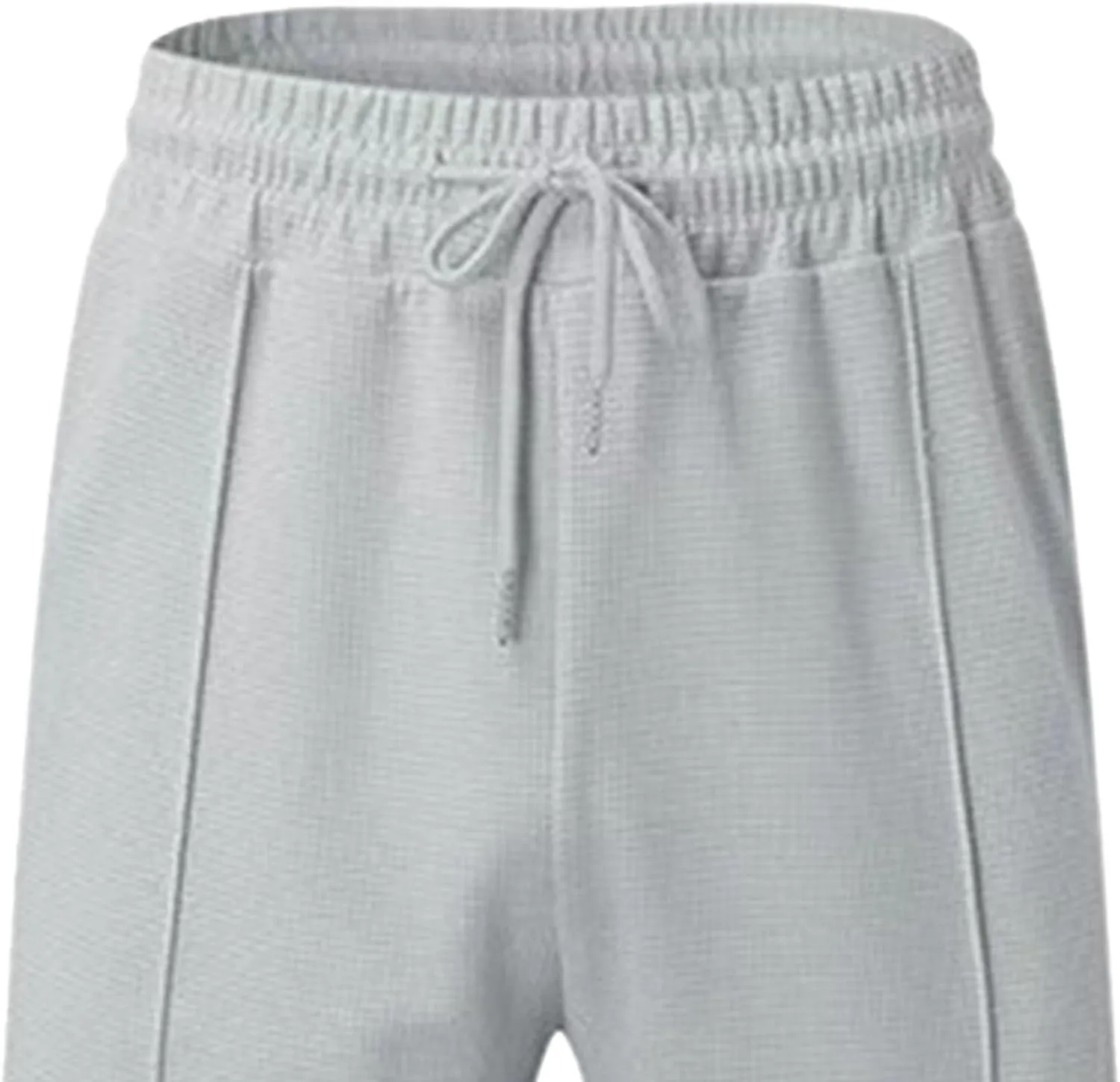 Men's Drawstring Straight Leg Athletic Pants Casual Elastic Waist Outdoor Trousers Comfort Trendy Summer Sweatpants