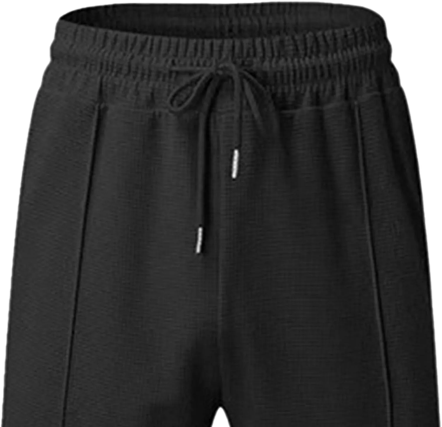 Men's Drawstring Straight Leg Athletic Pants Casual Elastic Waist Outdoor Trousers Comfort Trendy Summer Sweatpants