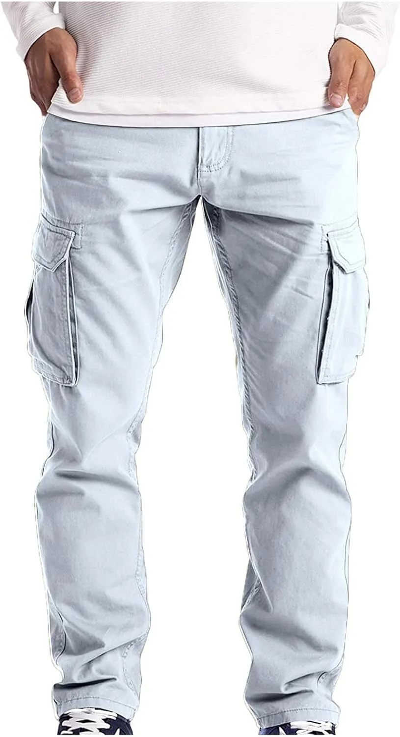 Mens Joggers Comfort Fit Joggers Sweat Pants Summer Sport Cargo Combat Pant Soft Jogging