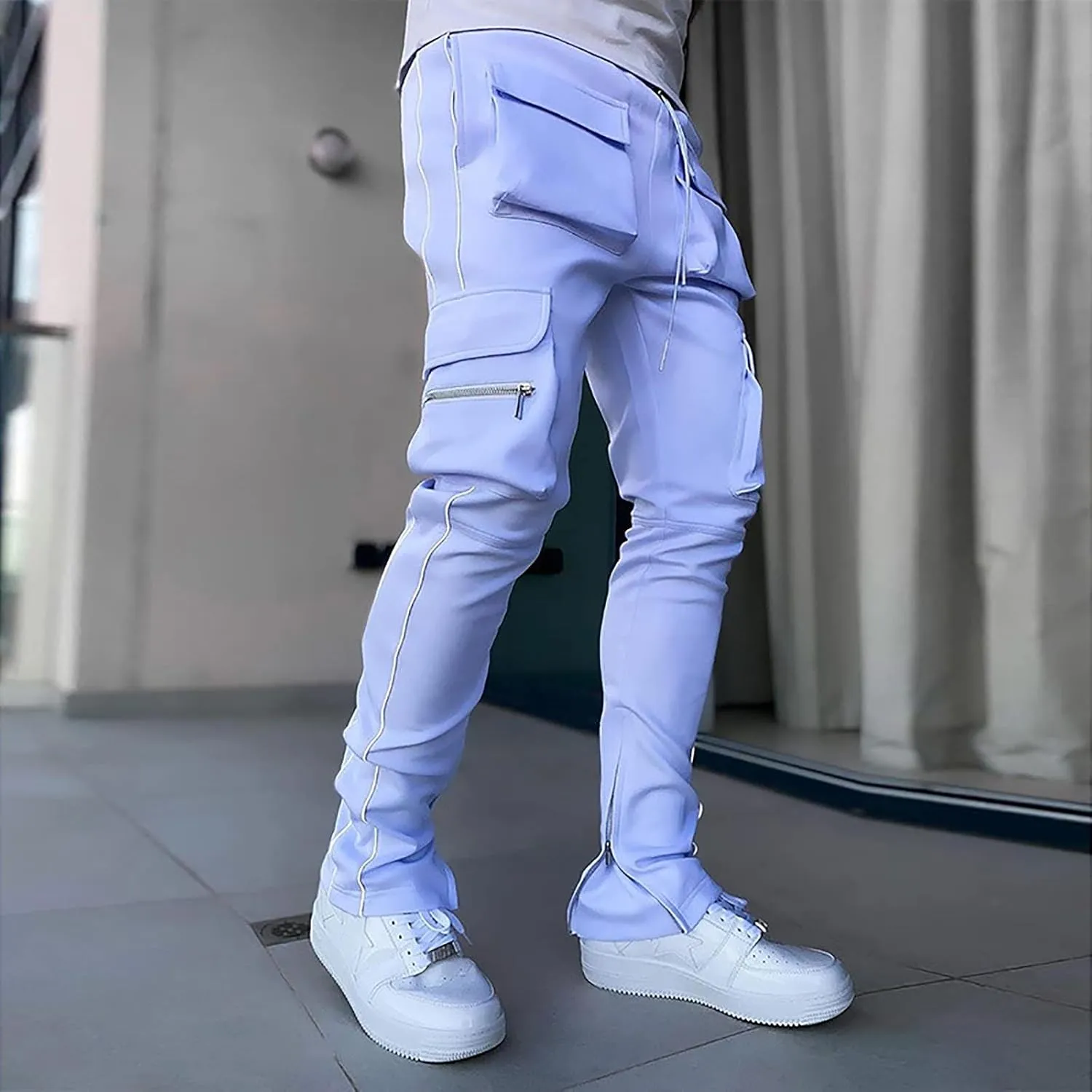 Mens Joggers with Pockets,Boy's Regular Fit Comfort Flex Jogging Pants Fashion Outdoor Pants Mens Cargo Work Pants