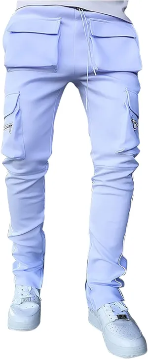 Mens Joggers with Pockets,Boy's Regular Fit Comfort Flex Jogging Pants Fashion Outdoor Pants Mens Cargo Work Pants