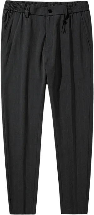 Men's Skinny-Fit Wrinkle-Free Comfort Pants Stretch Chino Pant Trousers Dress Pants Slim Fit Skinny Suit Pants (28,Black)