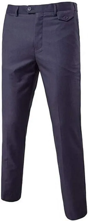 Men's Slim Fit Dress Pants Wrinkle-Free Flat Front Suit Pants Stretch Casual Pants Comfort Dress Trousers