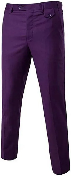 Men's Slim Fit Dress Pants Wrinkle-Free Flat Front Suit Pants Stretch Casual Pants Comfort Dress Trousers