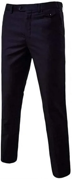 Men's Slim Fit Dress Pants Wrinkle-Free Flat Front Suit Pants Stretch Casual Pants Comfort Dress Trousers
