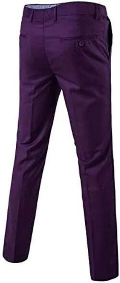 Men's Slim Fit Dress Pants Wrinkle-Free Flat Front Suit Pants Stretch Casual Pants Comfort Dress Trousers