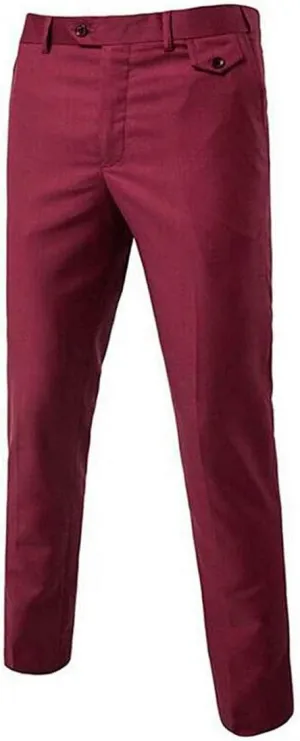 Men's Slim Fit Dress Pants Wrinkle-Free Flat Front Suit Pants Stretch Casual Pants Comfort Dress Trousers