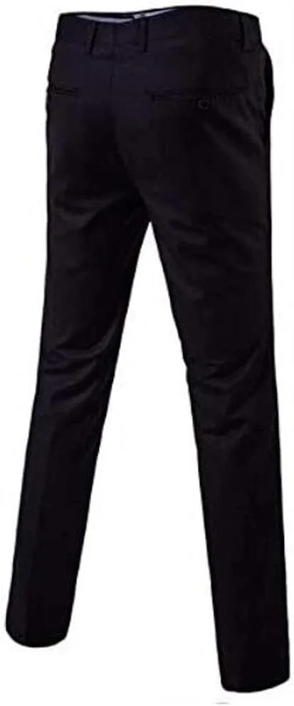 Men's Slim Fit Dress Pants Wrinkle-Free Flat Front Suit Pants Stretch Casual Pants Comfort Dress Trousers