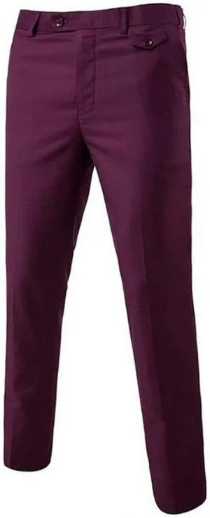 Men's Slim Fit Dress Pants Wrinkle-Free Flat Front Suit Pants Stretch Casual Pants Comfort Dress Trousers