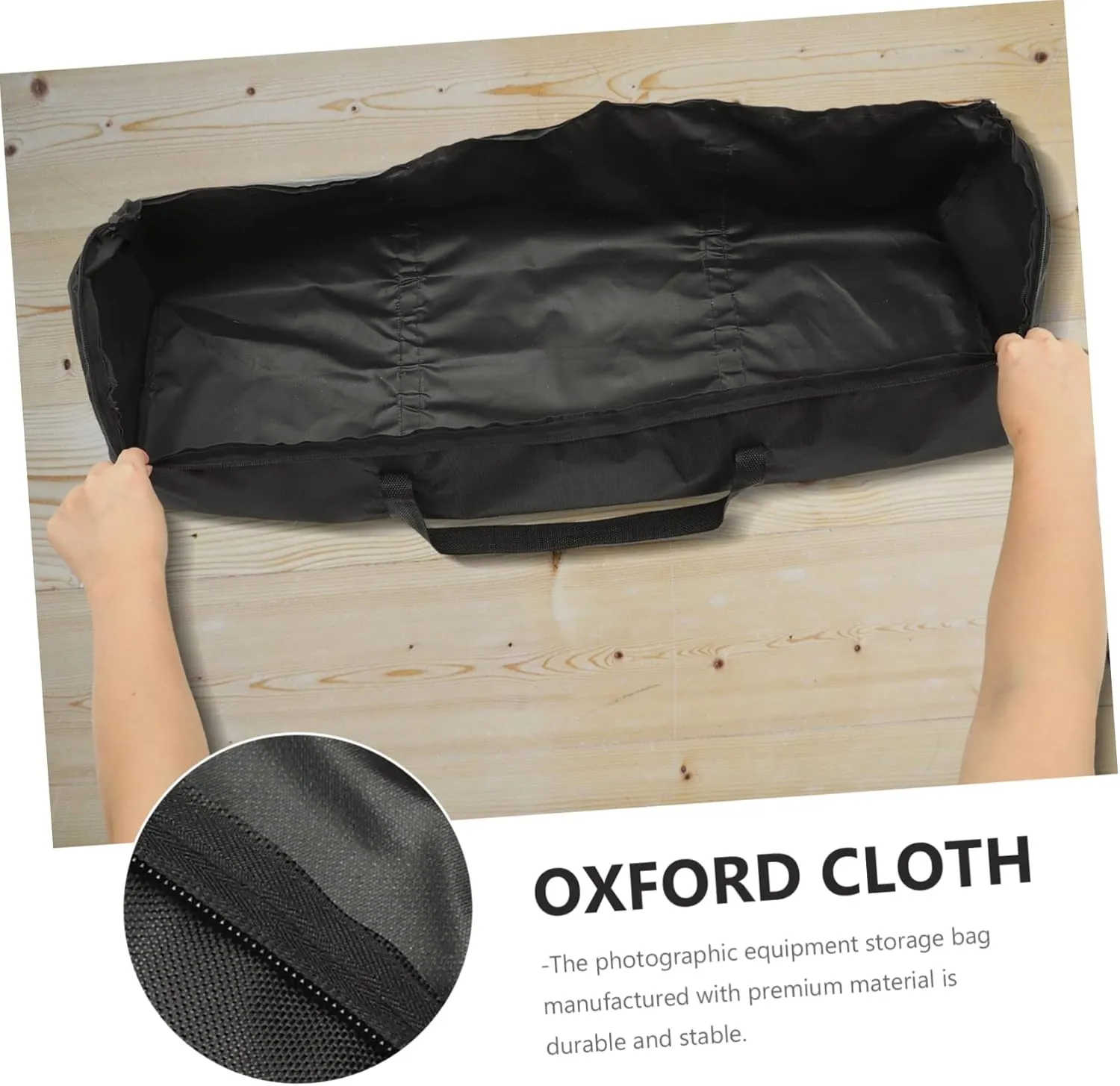 MERRYHAPY Photographic Equipment Storage Bag Tripod Bag Organizing Case Oxford Carrying Handles Smooth Zipper
