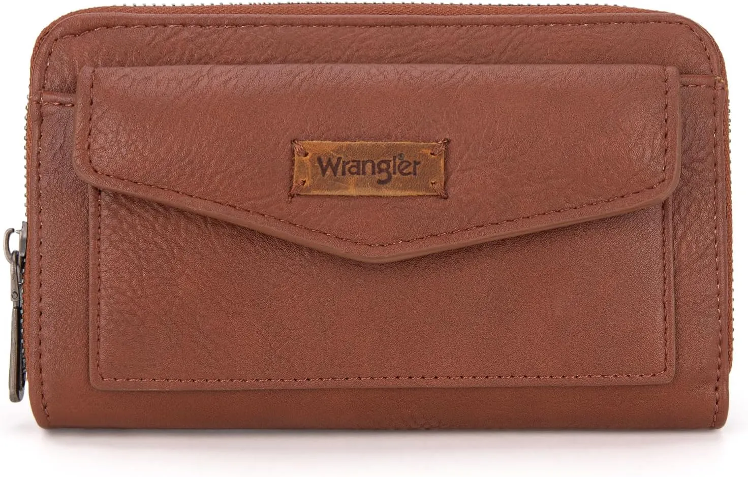Montana West Wrangler Large Capacity Wallets Women with Wristlet and Metal Smooth Zipper