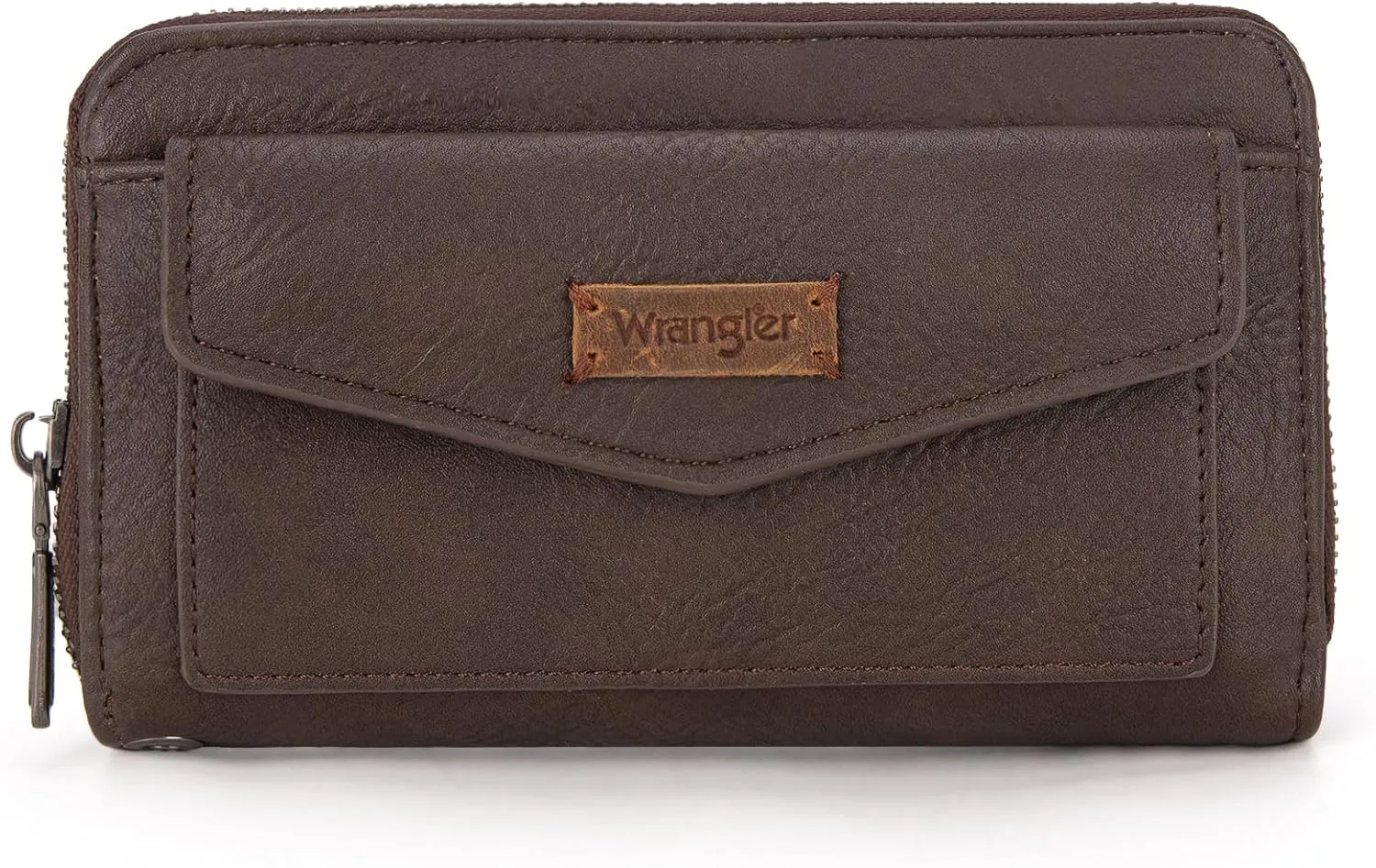 Montana West Wrangler Large Capacity Wallets Women with Wristlet and Metal Smooth Zipper