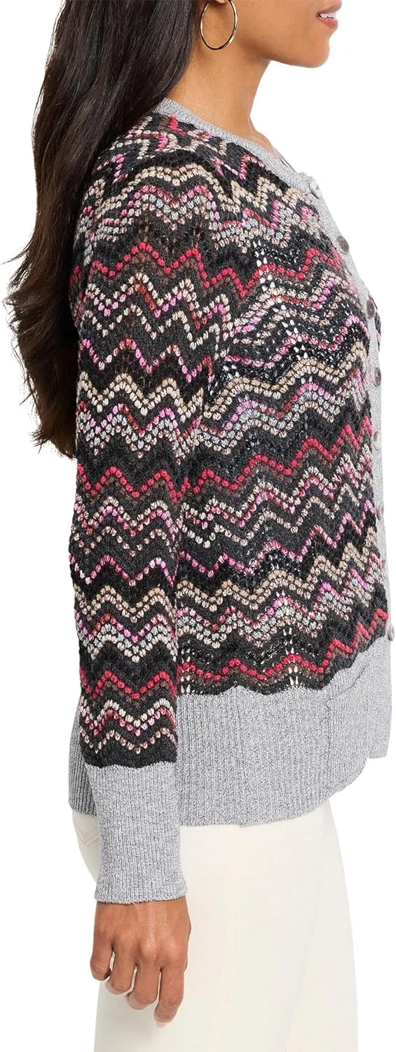 NIC ZOE Women's Zig Zag Cardigan