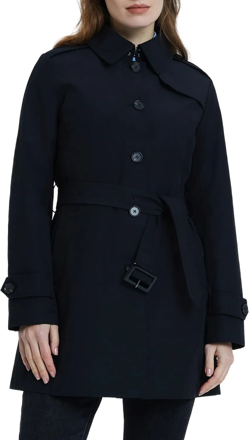 Orolay Women's Belted Trench Coat Windproof Classic Overcoat Slim Outdoor Jackets with Wide Lapel