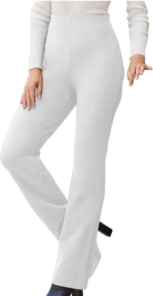Pants for Women Comfort Stretch Loose Fit Leg Skinny High Waist Pull On Pants for Business Work Dress Bootcut Trousers
