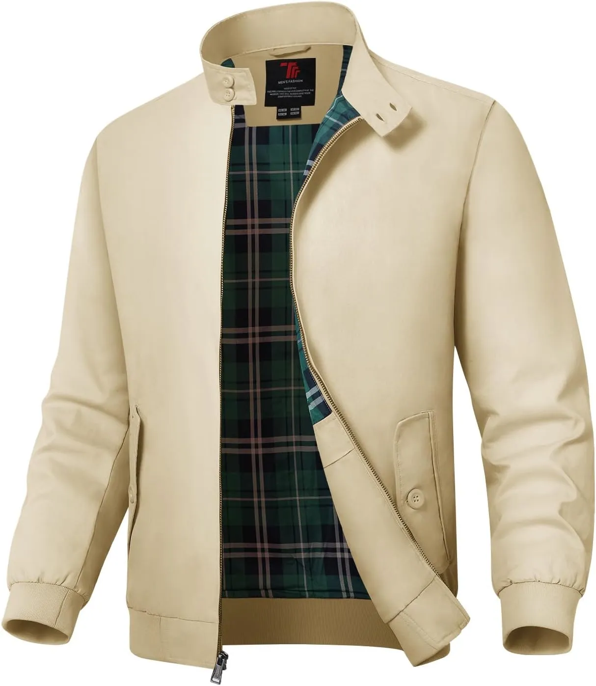 Rdruko Men's Bomber Jacket Cotton Lightweight Windbreaker Full Zip Casual Fashion Coat