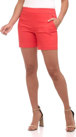 Rekucci Women's Ease into Comfort Riviera Short with Zipper Pockets
