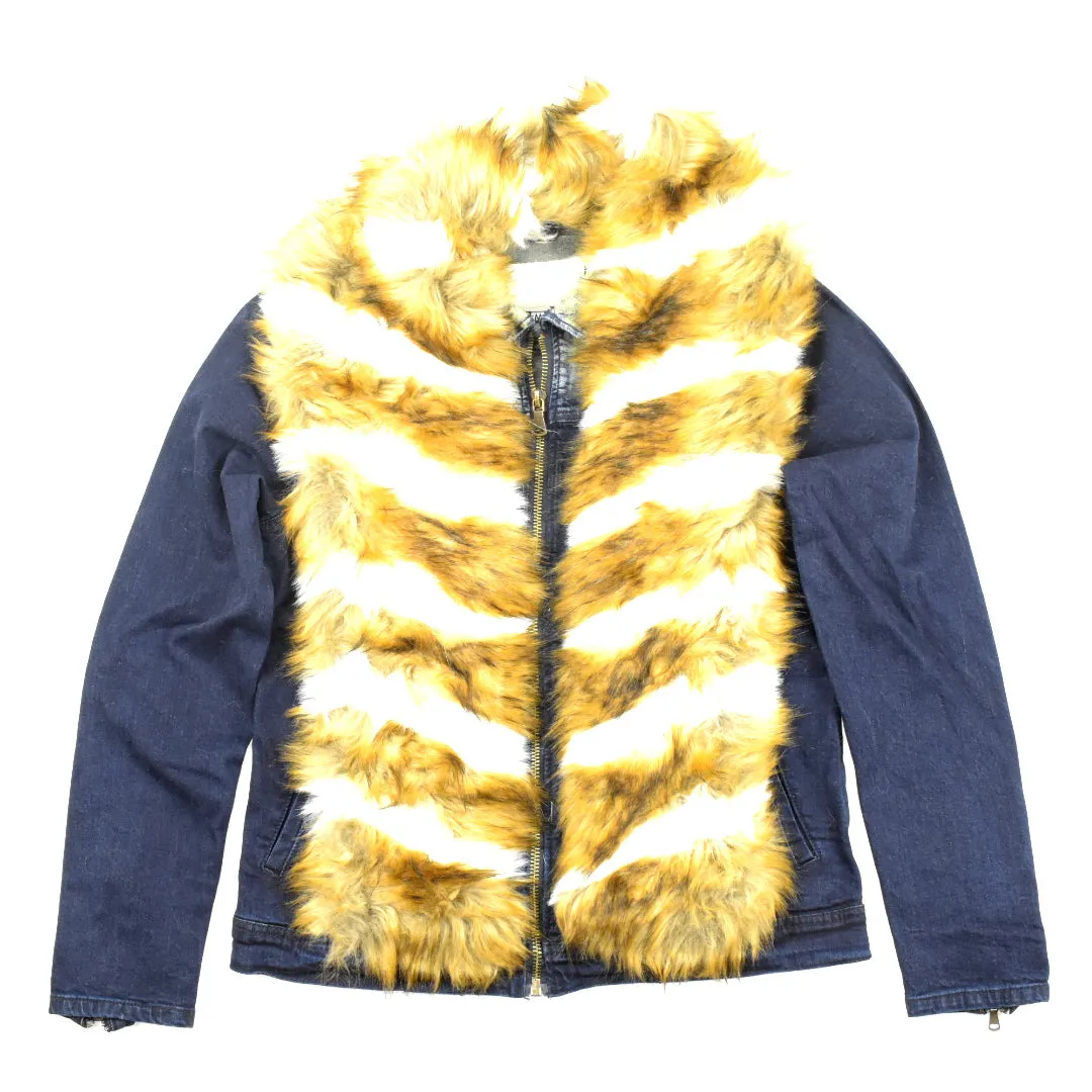 RS 1NE DENIM JACKET WITH FUR - DF9908