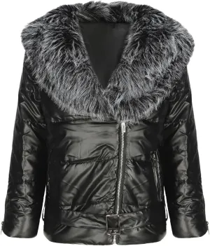 Short Jackets Outwear Keep Warm Down Cotton Padded Parkas Women Glossy Big Furs Collar Cotton-padded Clothes Coat