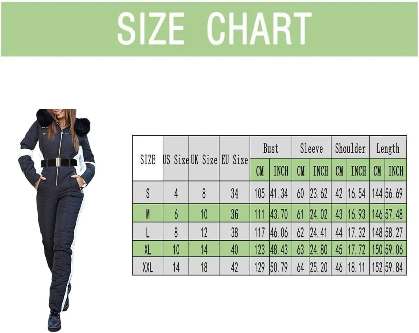 Ski Clothes for Women Waterproof Trendy Warm Winter Fashion Windproof Jumpsuit with Hoodies Ski Jackets and Pants