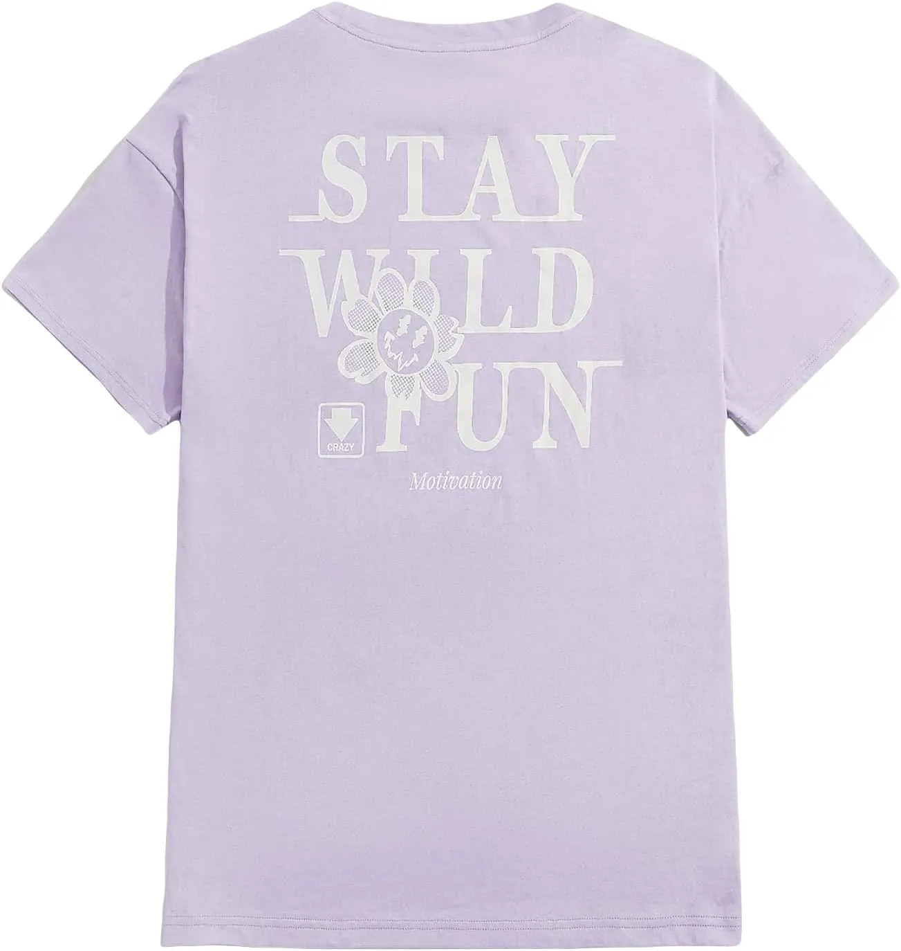 SOLY HUX Men's Graphic Letter Print Short Sleeve Tees Summer Casual Round Neck T Shirts Tops Lilac Purple Large