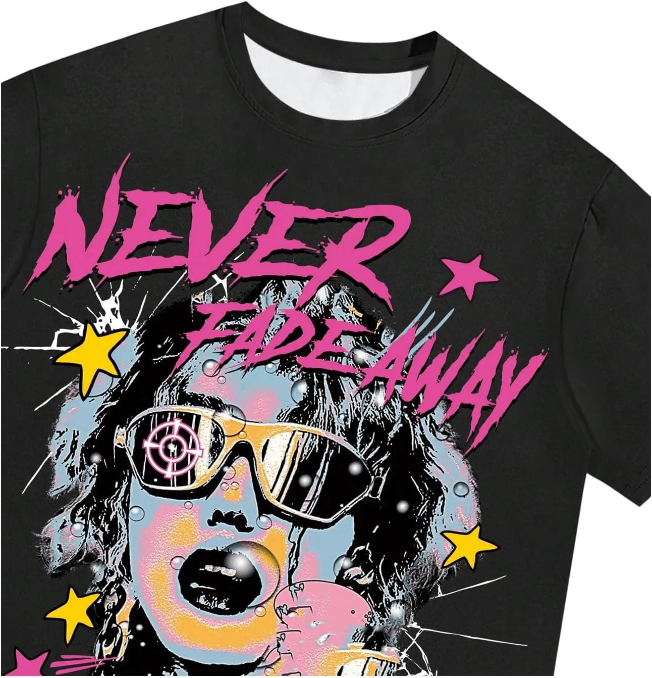 SOLY HUX Men's Graphic Tees Y2K Baggy Shirts Unisex Oversized Tshirts Figure Print 90s Vintage Streetwear Tops