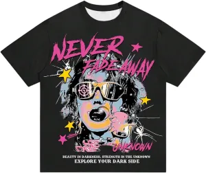 SOLY HUX Men's Graphic Tees Y2K Baggy Shirts Unisex Oversized Tshirts Figure Print 90s Vintage Streetwear Tops