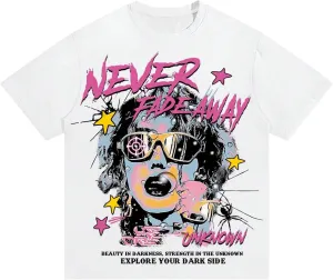 SOLY HUX Men's Graphic Tees Y2K Baggy Shirts Unisex Oversized Tshirts Figure Print 90s Vintage Streetwear Tops