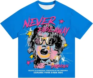 SOLY HUX Men's Graphic Tees Y2K Baggy Shirts Unisex Oversized Tshirts Figure Print 90s Vintage Streetwear Tops