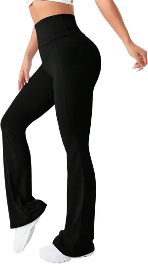 SOLY HUX Women's Flare Leggings High Waisted Sweatpants Bell Bottoms Bootcut Yoga Pants