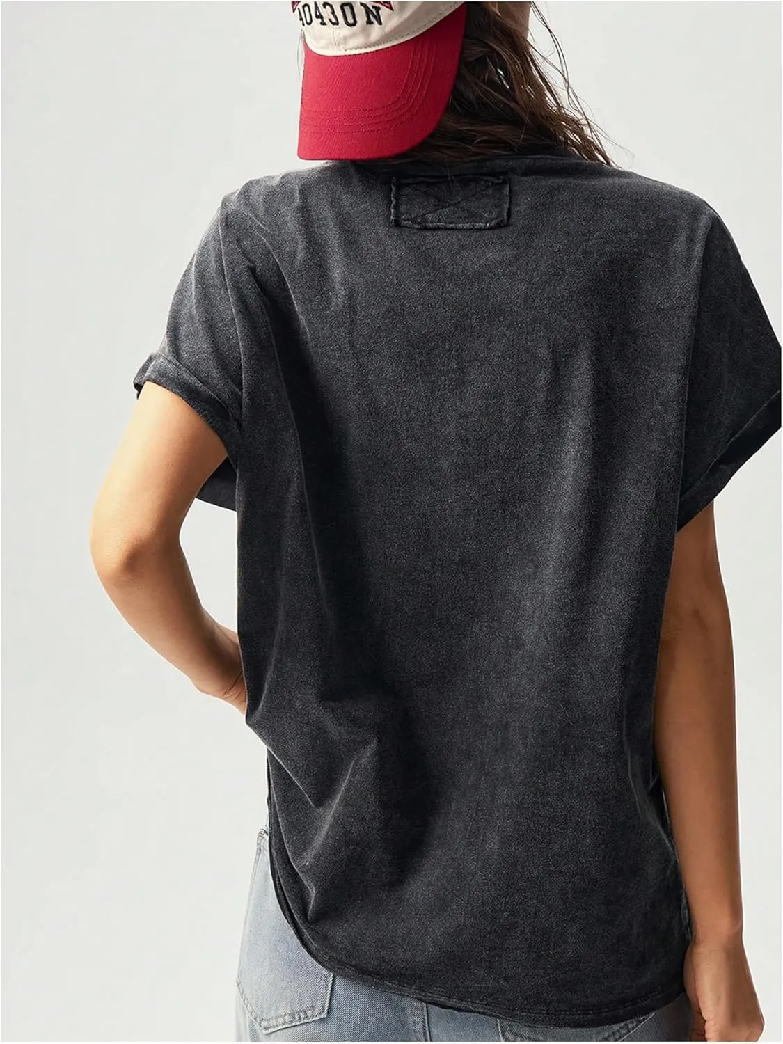 SOLY HUX Women's Vintage Graphic Tees Mesh Short Sleeve Goth Y2k T Shirt Summer Tops Streetwear