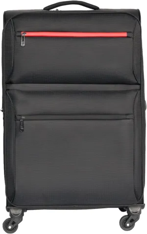 Streamlined Travel with Expandable 3-Piece Luggage Set, Lightweight Suitcase with Smooth Spinner Wheels, Black