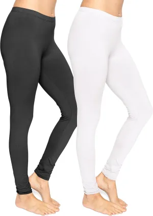 STRETCH IS COMFORT Women's Ultra Buttery Smooth Cotton Leggings | Small to 5X