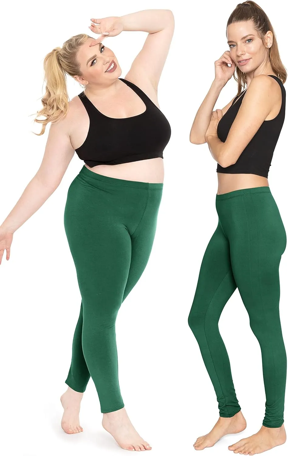 STRETCH IS COMFORT Women's Ultra Buttery Smooth Cotton Leggings | Small to 5X