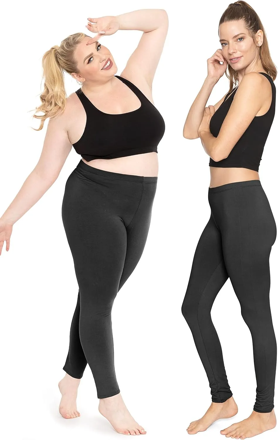 STRETCH IS COMFORT Women's Ultra Buttery Smooth Cotton Leggings | Small to 5X